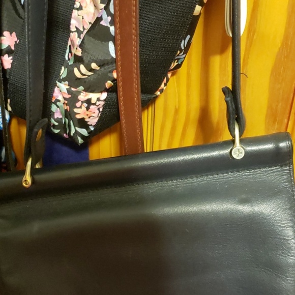 Vintage blue leather crossbody bag - Picture 4 of 7